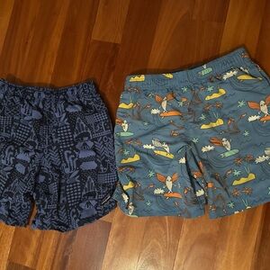 Two pairs of kids Patagonia swim trunks size small